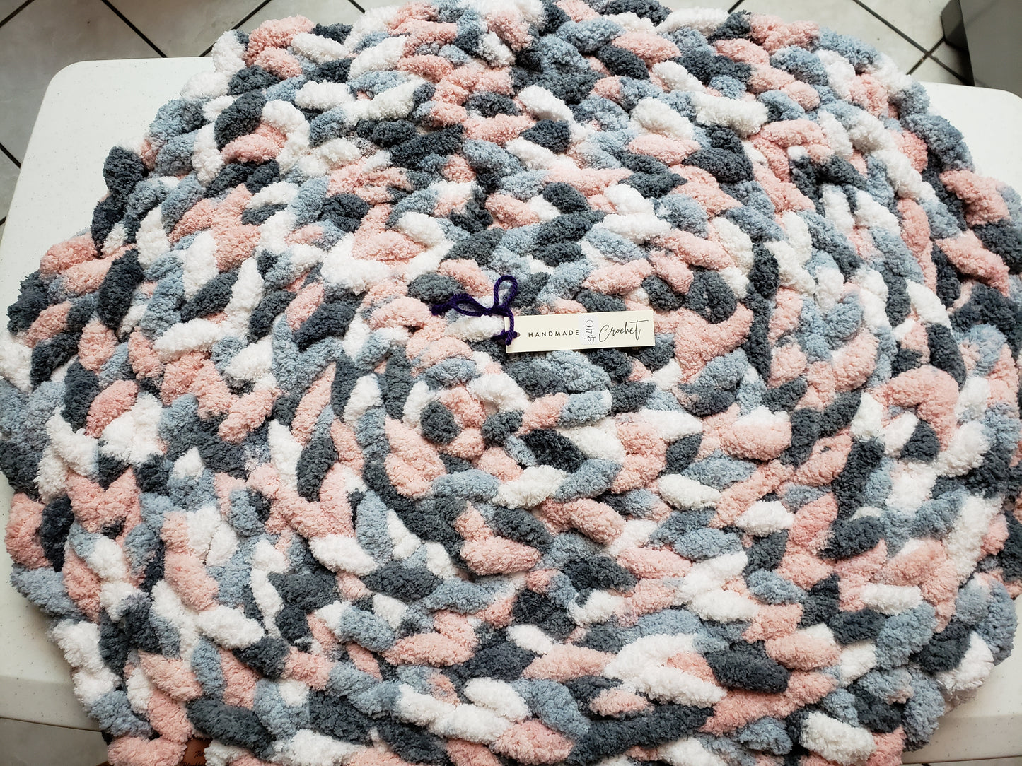 Chunky Crochet Cozy Floor Round Oval Rug