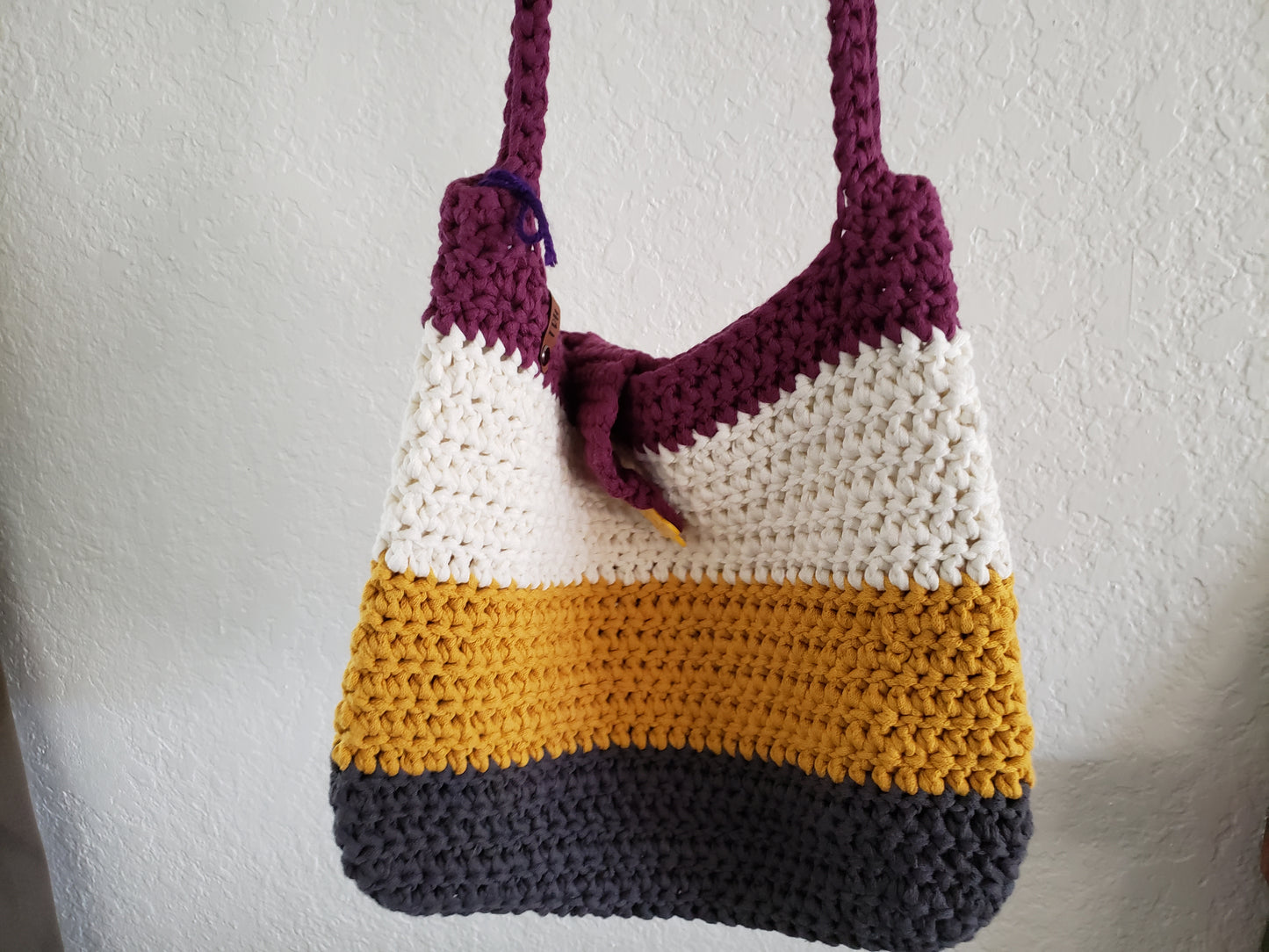 Cotton Striped Tote Bag