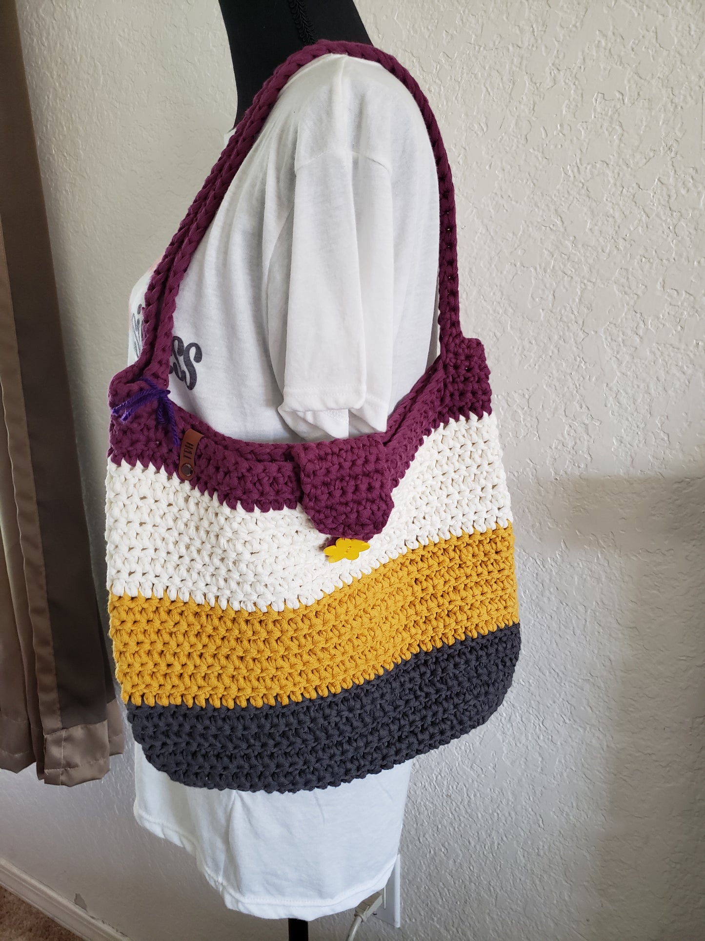 Cotton Striped Tote Bag