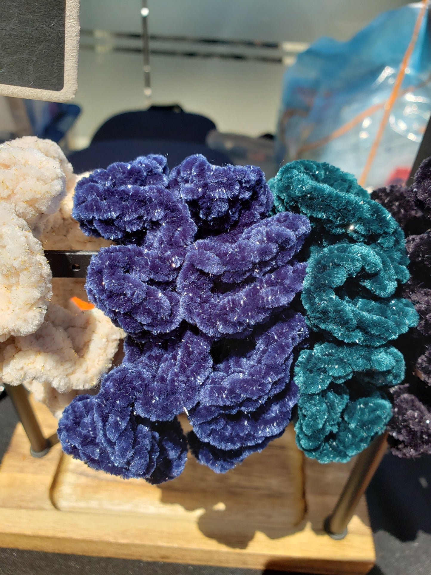 Velvet Sparkle Ripple Scrunchies