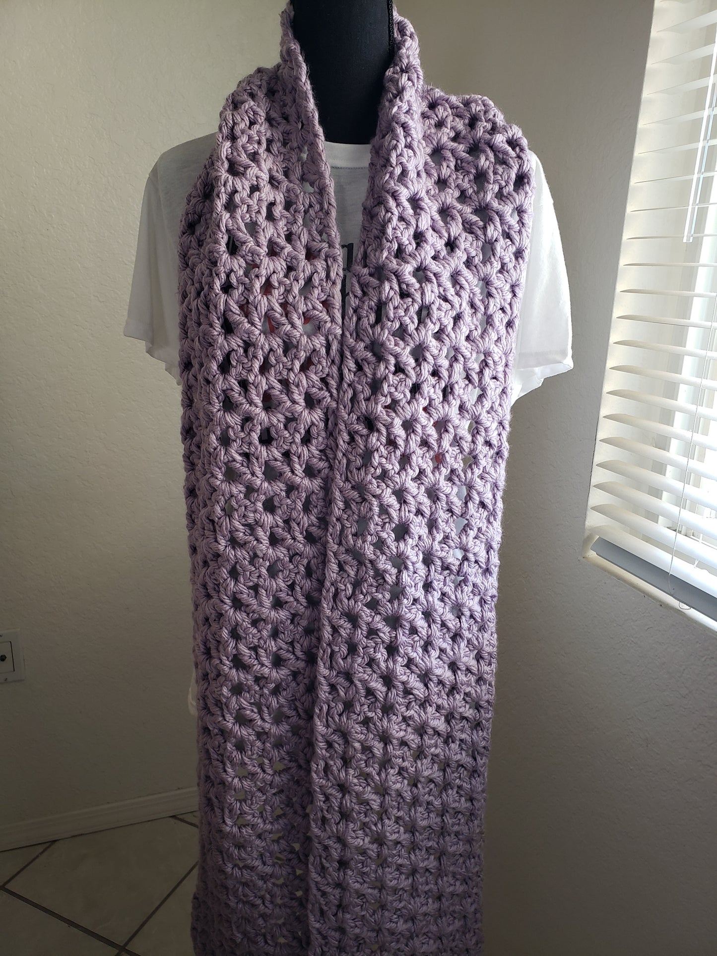 Lilac V Stitch Super Scarf
