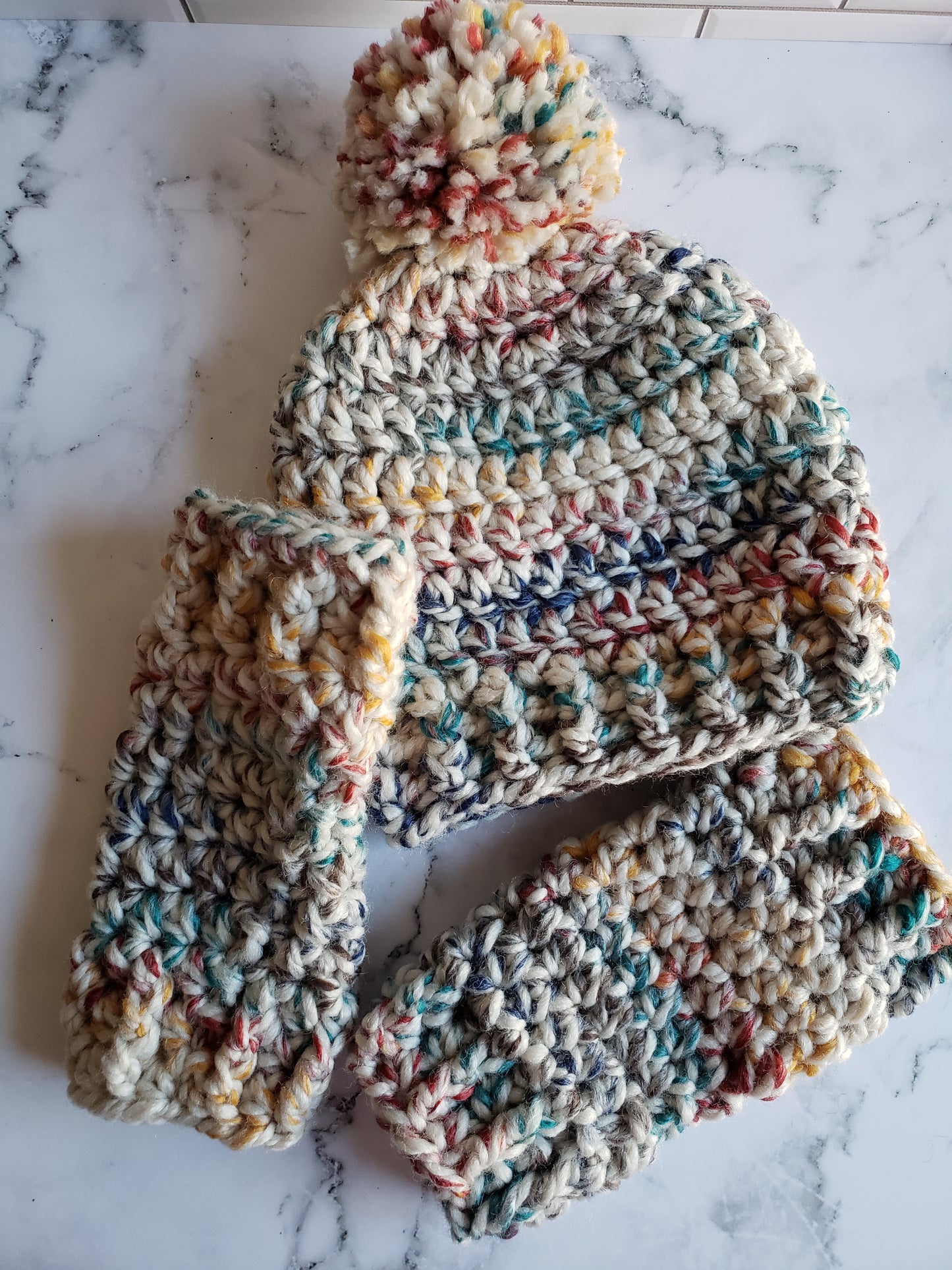 Chunky Pompom Beanie Hat