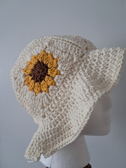 Granny Square Bucket Style Sun Hat