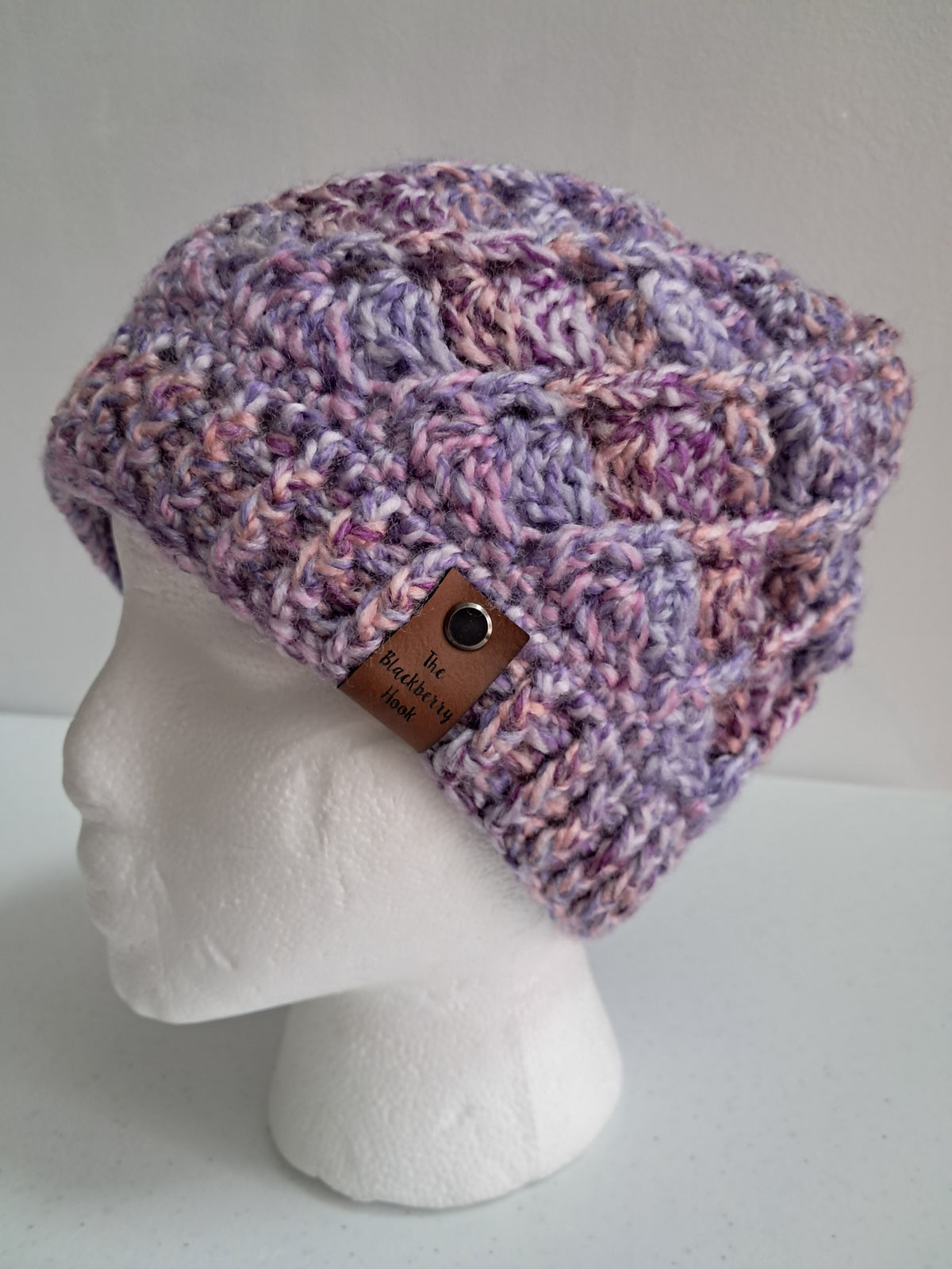 Multicolor Spiral Beanie with Stretchy Brim