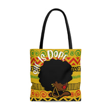 Load image into Gallery viewer, She Is Dope  Ankara Yellow Tote Bag

