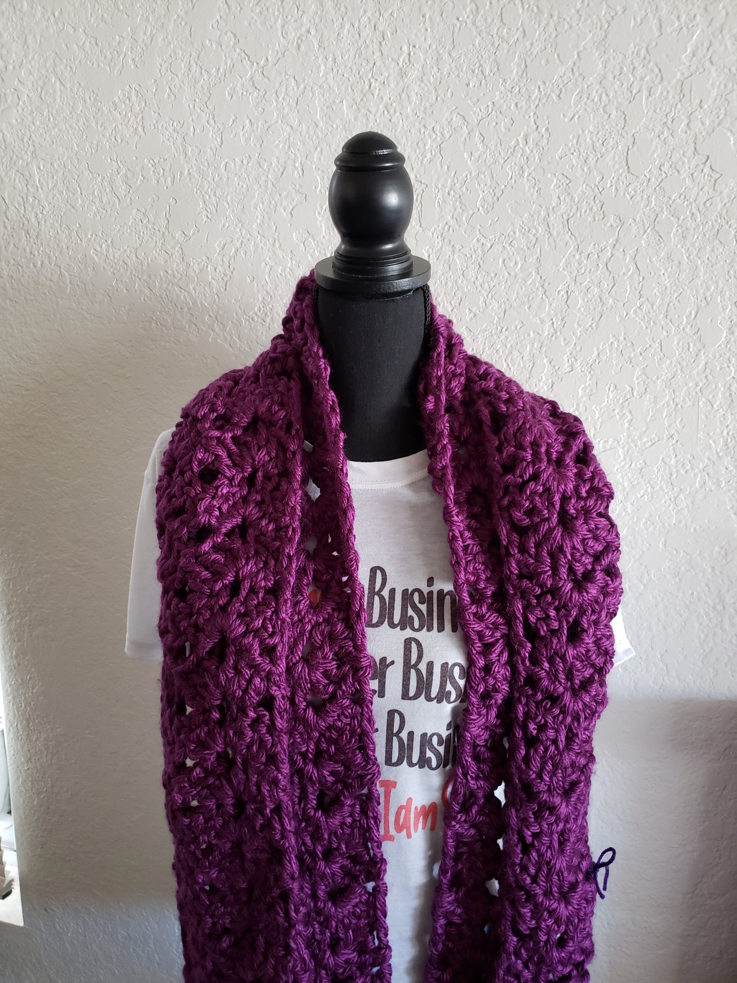Imogene Chunky Purple Super Scarf