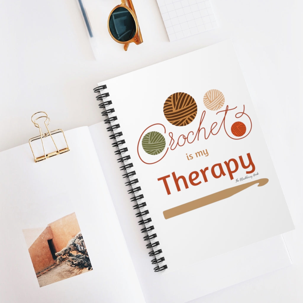 Crochet Is My Therapy Spiral Notebook