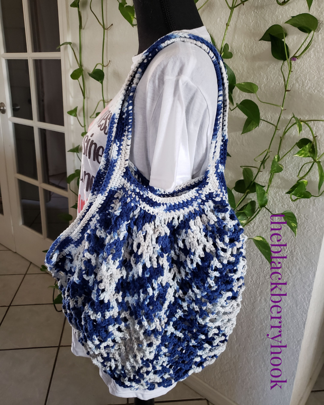Mesh Market Double Strap Tote Bag