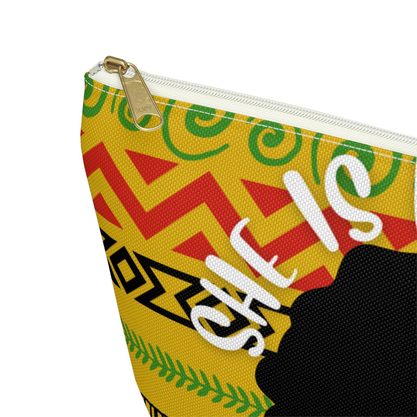 She Is Dope Ankara Yellow Accessory Pouch