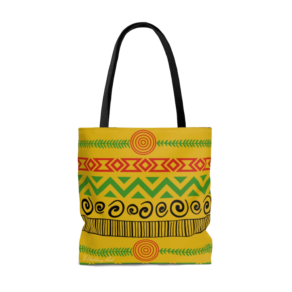 She Is Dope Ankara Yellow Tote Bag