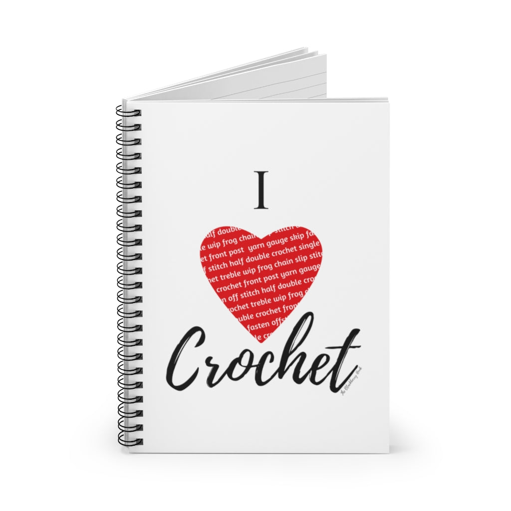 I Heart Crochet Spiral Notebook