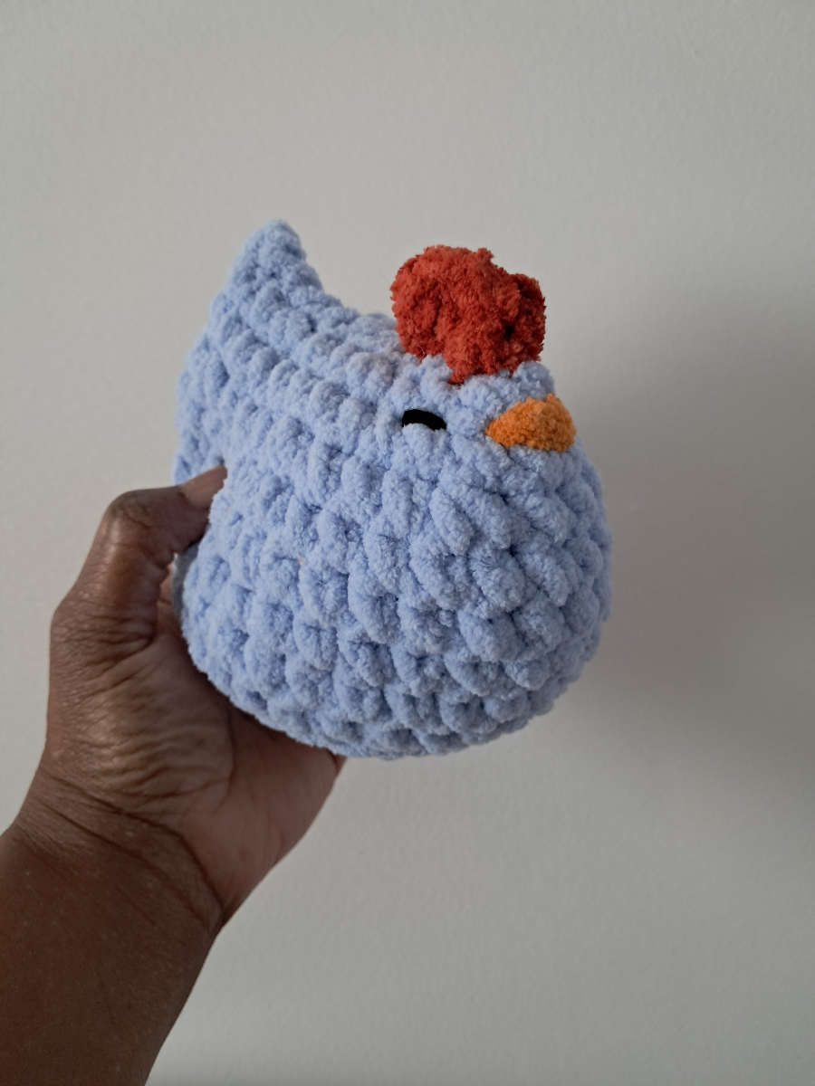 Chicken plushie baby blue