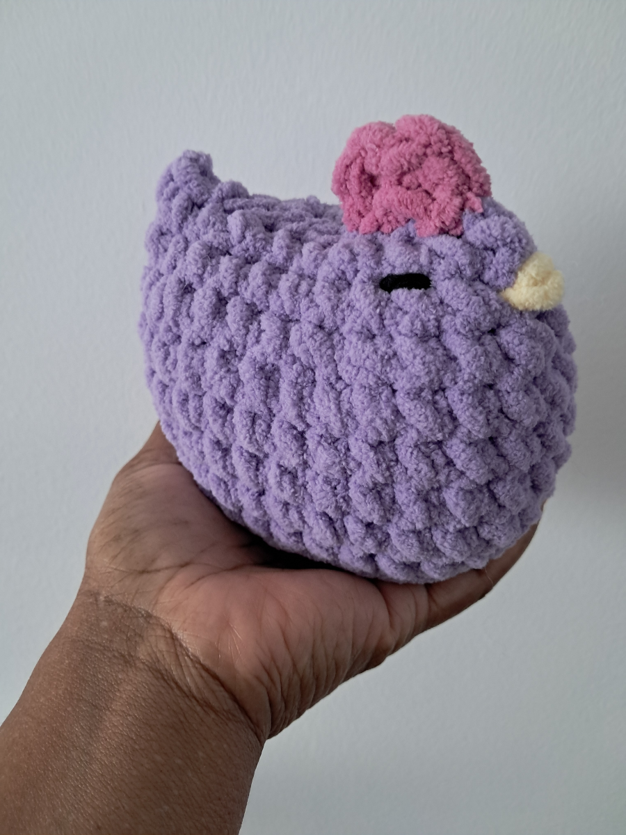 Chicken plushie lilac 2