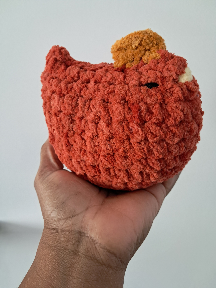 Chicken plushie orange crush 2