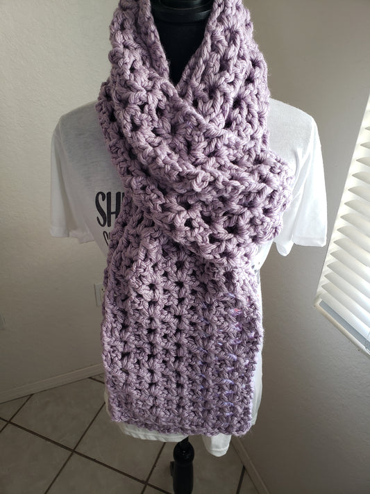 Lilac V Stitch Super Scarf