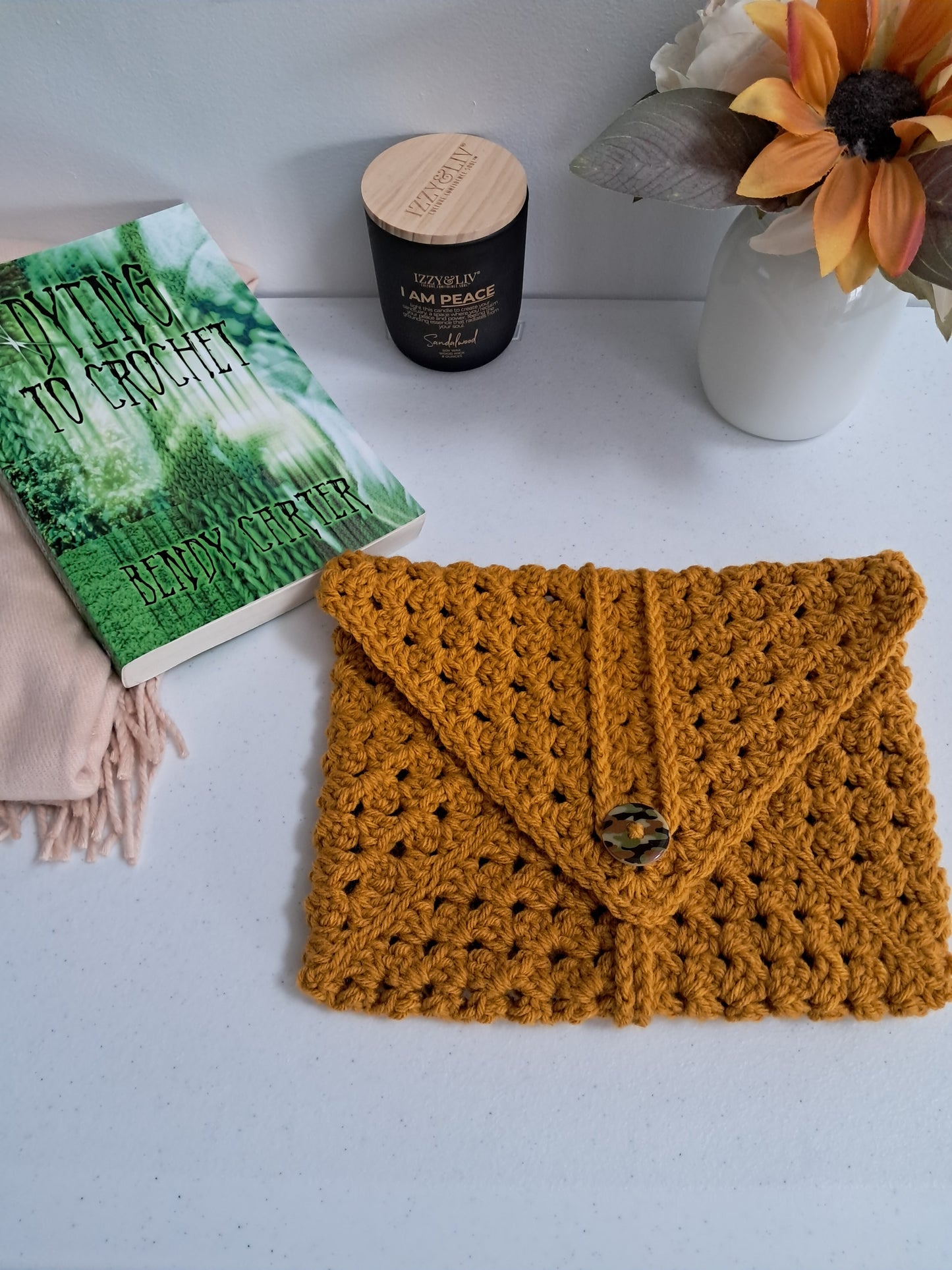 Granny Square Sleeve Book Cozy