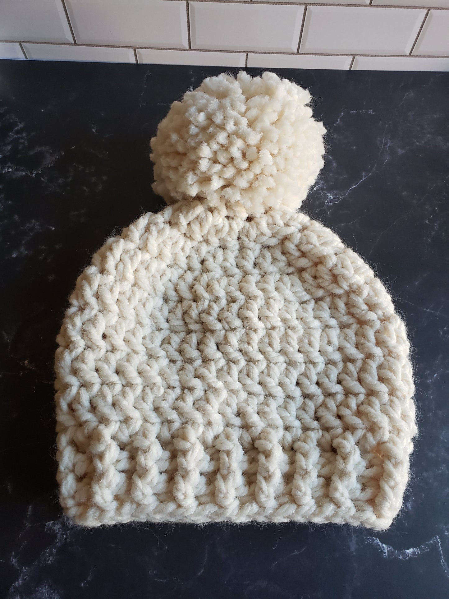 Chunky Pompom Beanie Hat