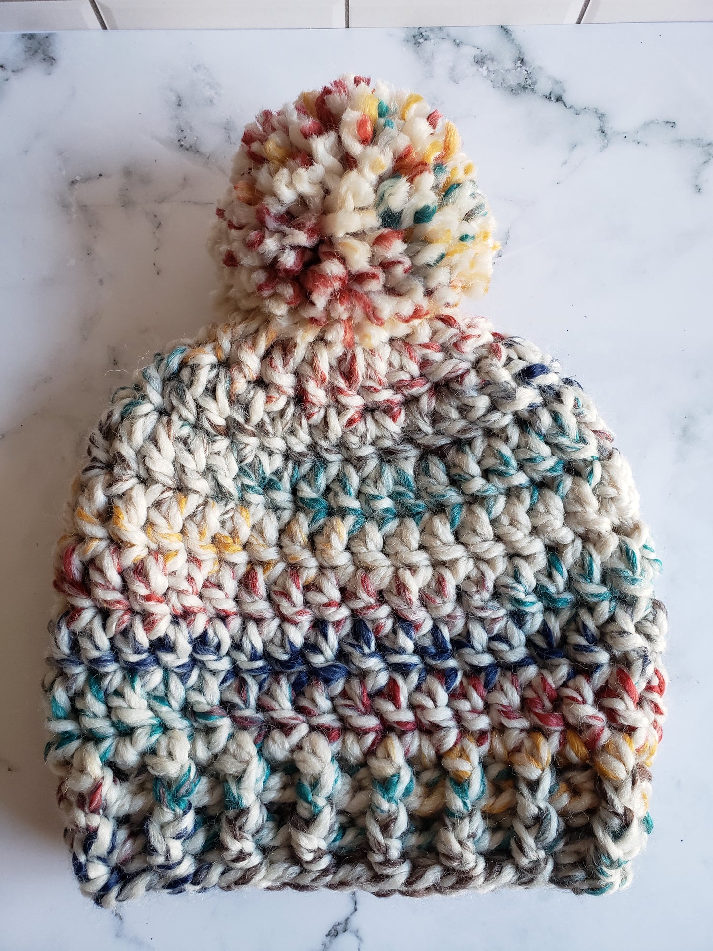 Chunky Pompom Beanie Hat