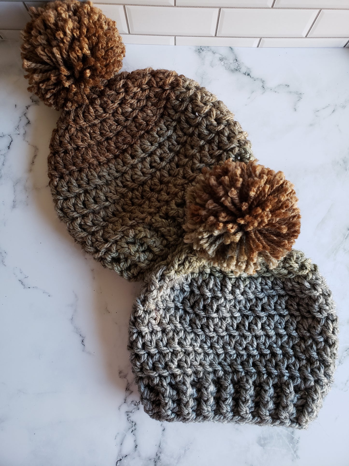 Chunky Pompom Beanie Hat