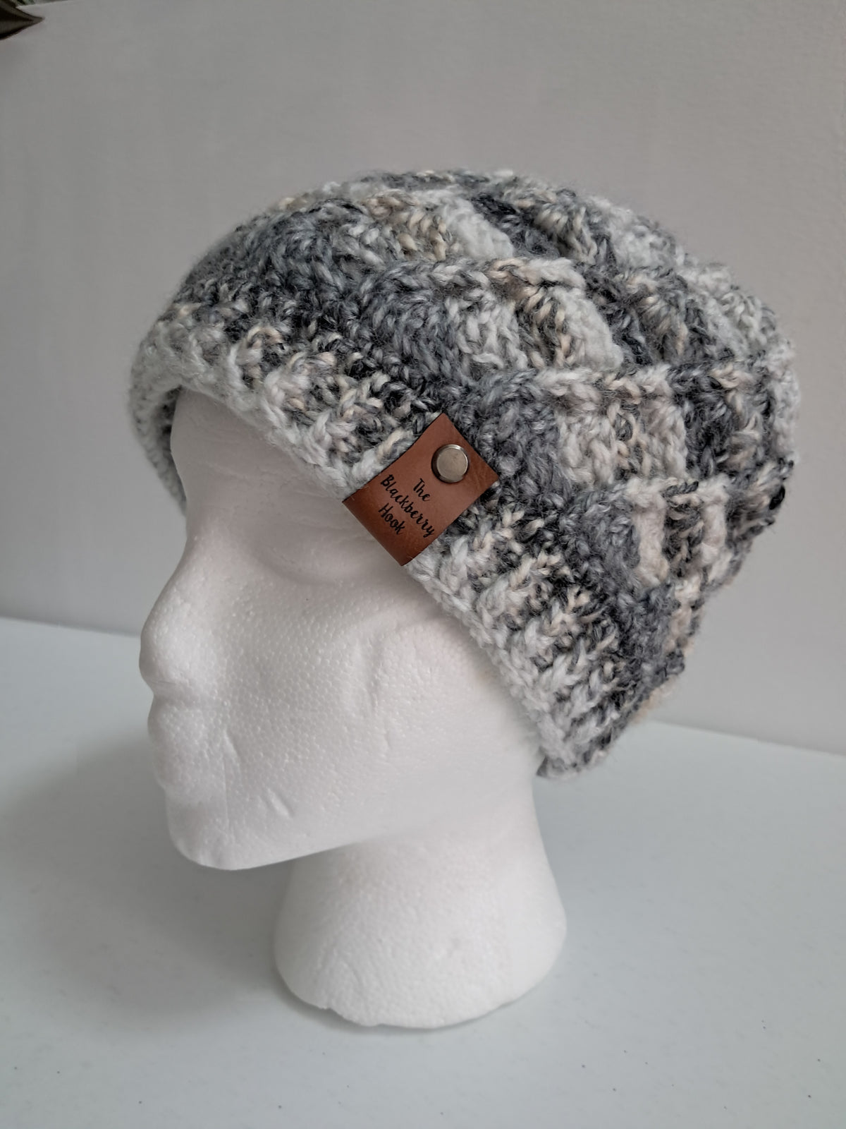 Multicolor Spiral Beanie with Stretchy Brim