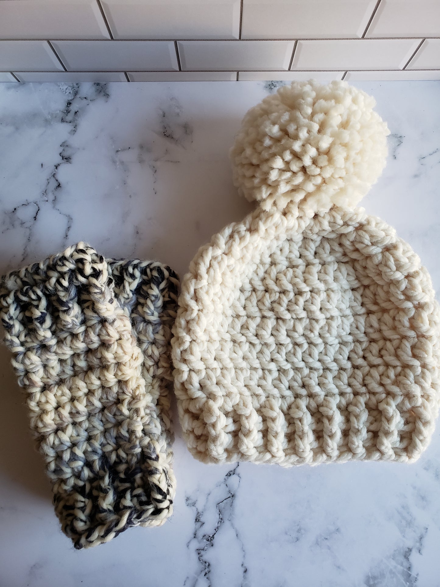 Chunky Pompom Beanie Hat