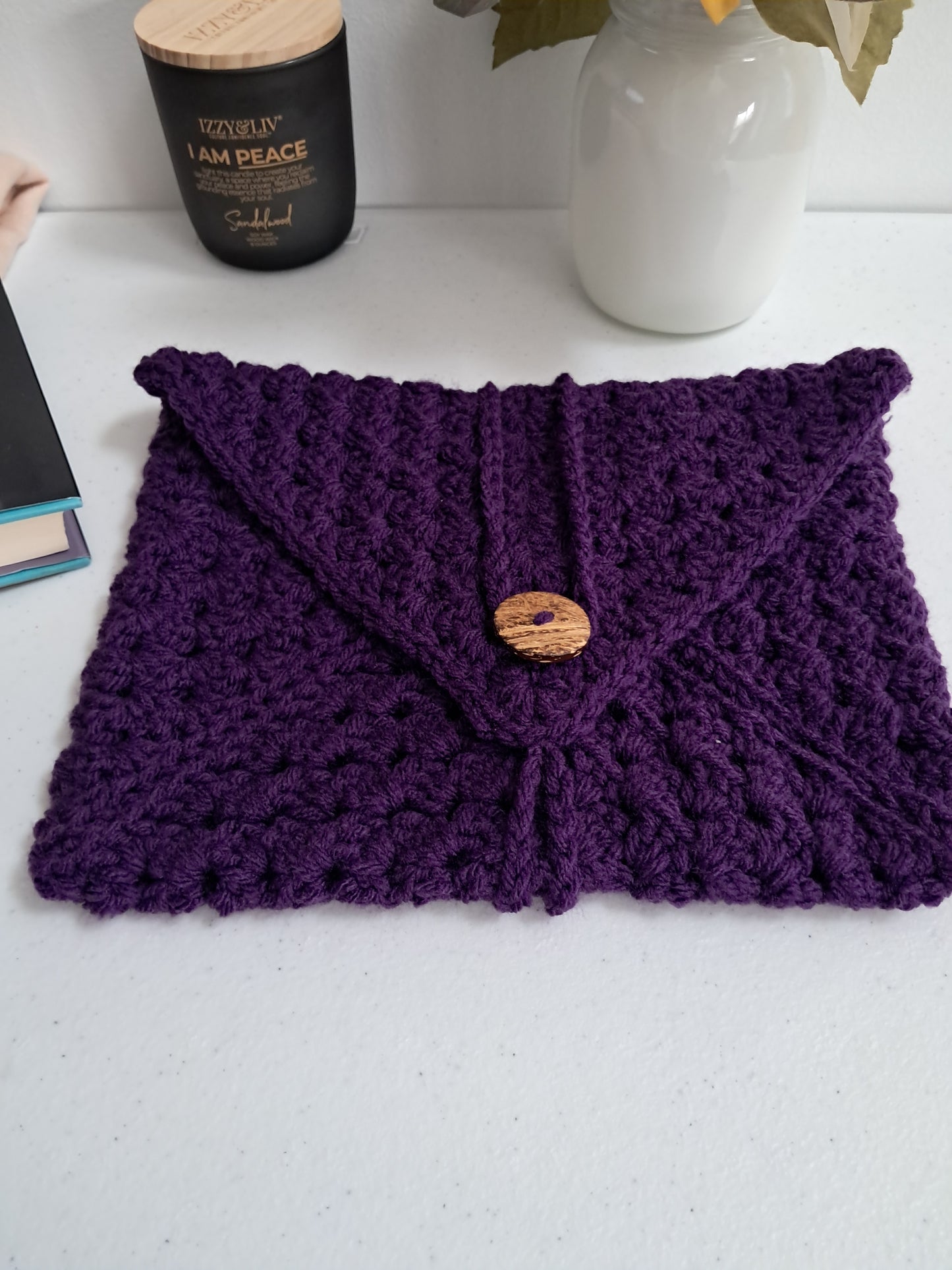 Granny Square Sleeve Book Cozy