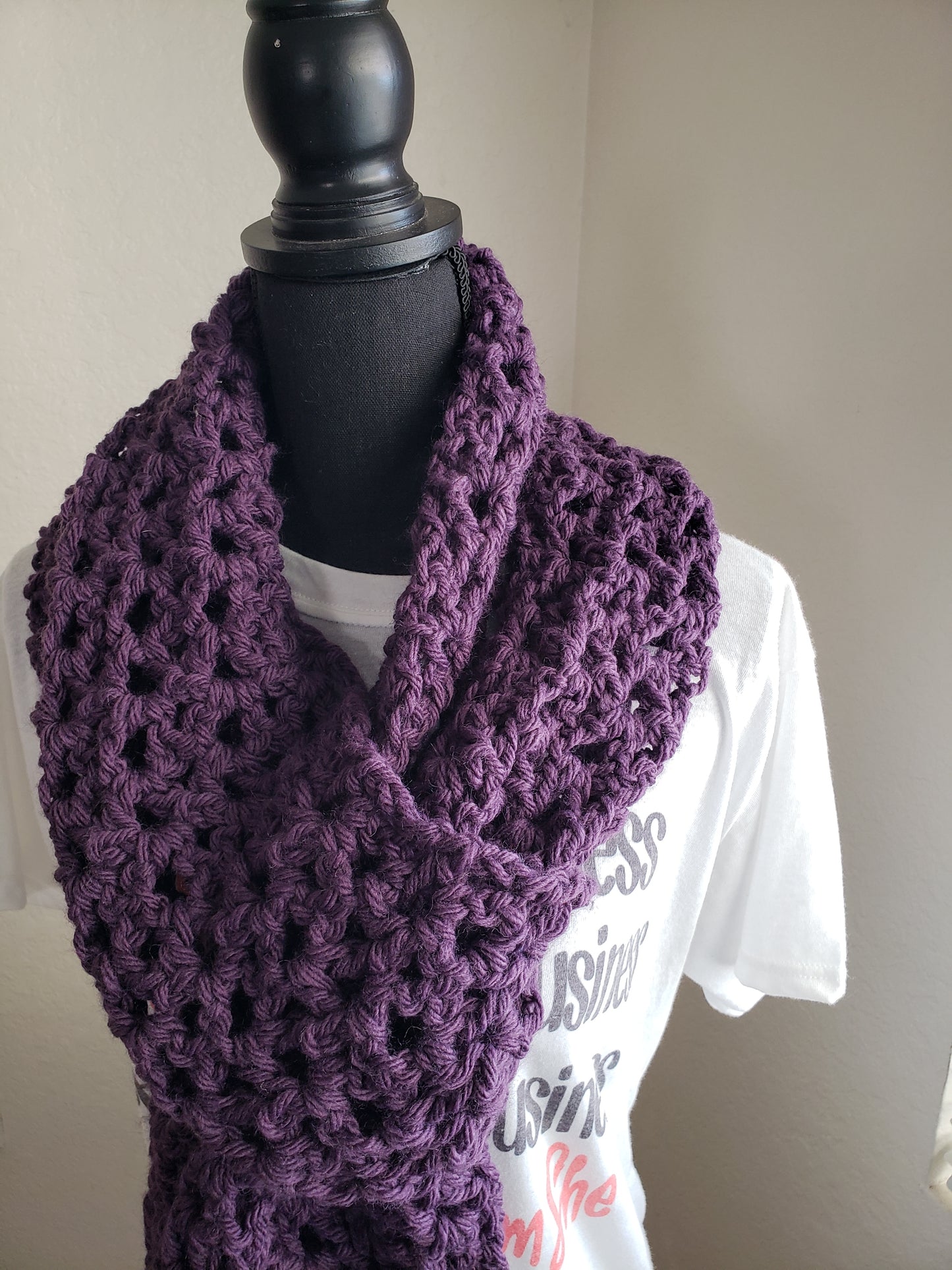 Purple V Stitch Super Scarf