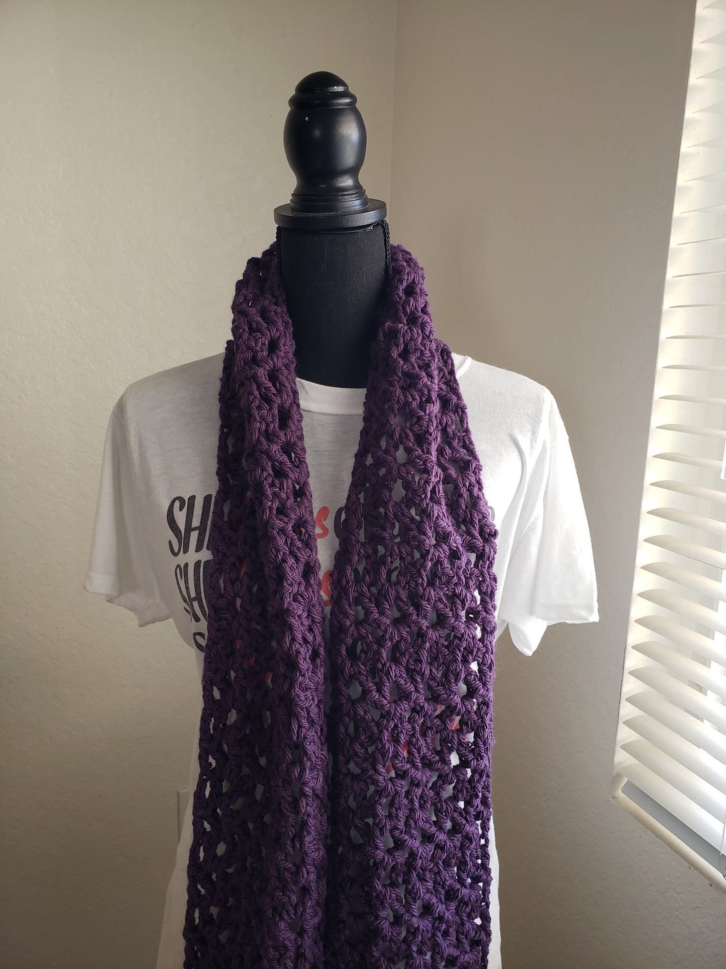 Purple V Stitch Super Scarf