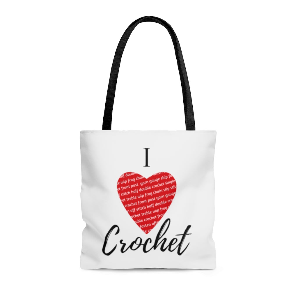 I Heart Crochet Tote Bag