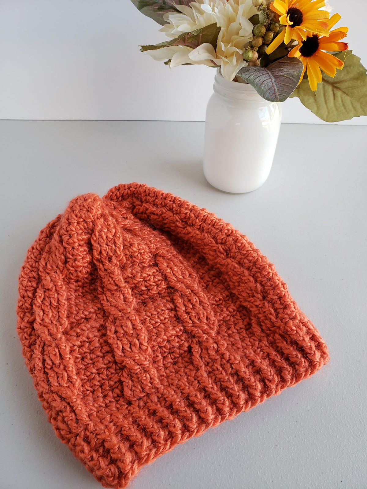 Tangerine Slouchy Beanie
