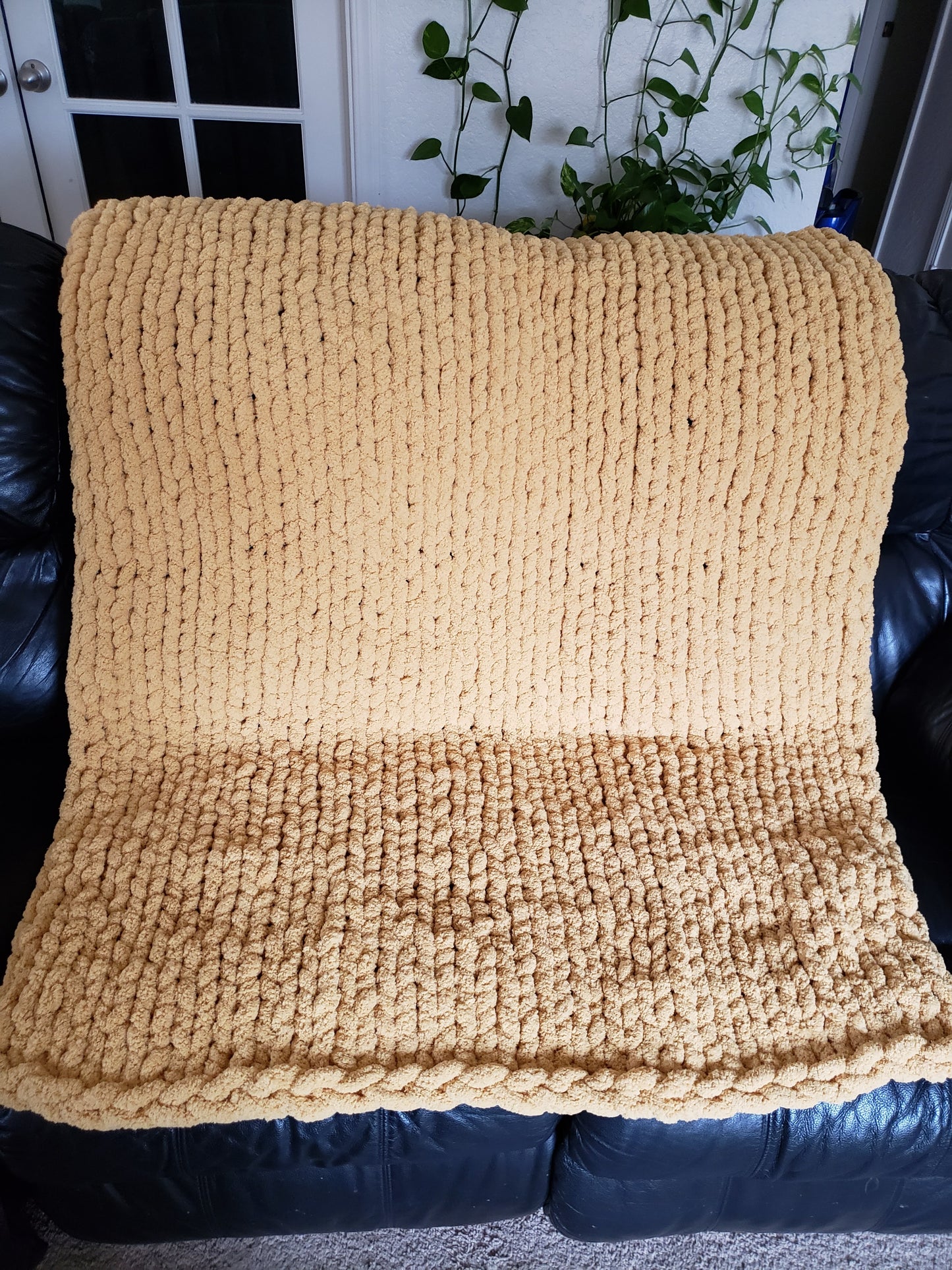 Chunky Knit Stitch Blanket Afghan