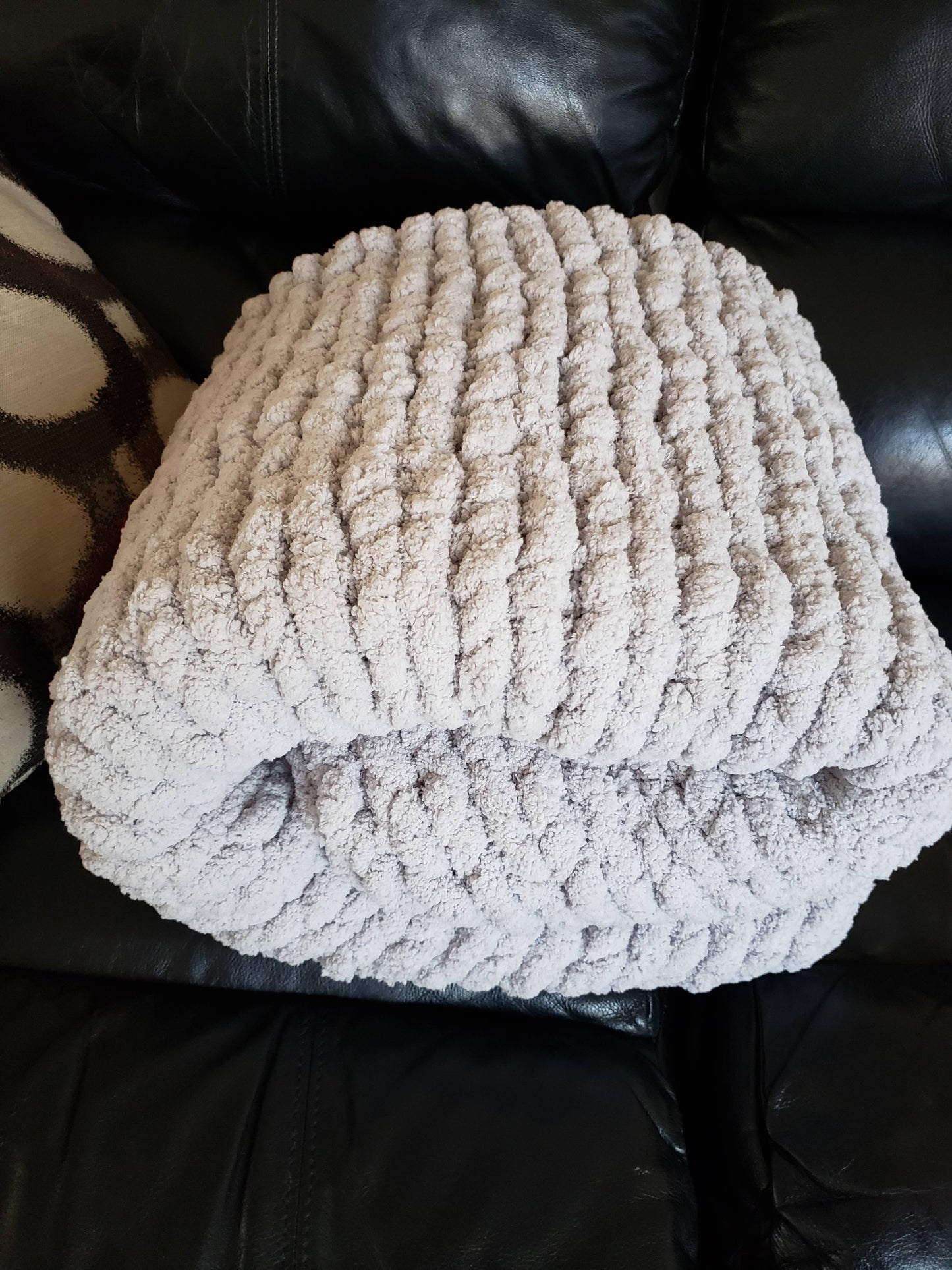 Chunky Knit Stitch Blanket Afghan