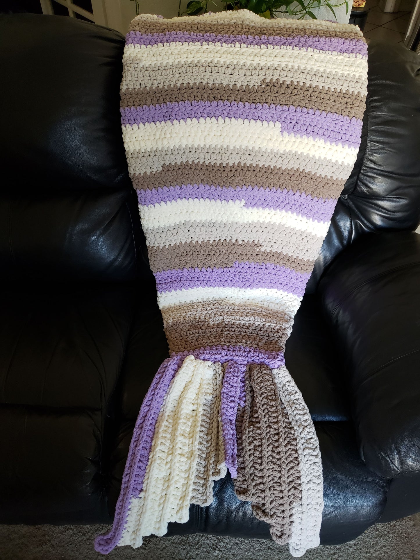 Chunky Crochet Mermaid Tail Blanket Afghan