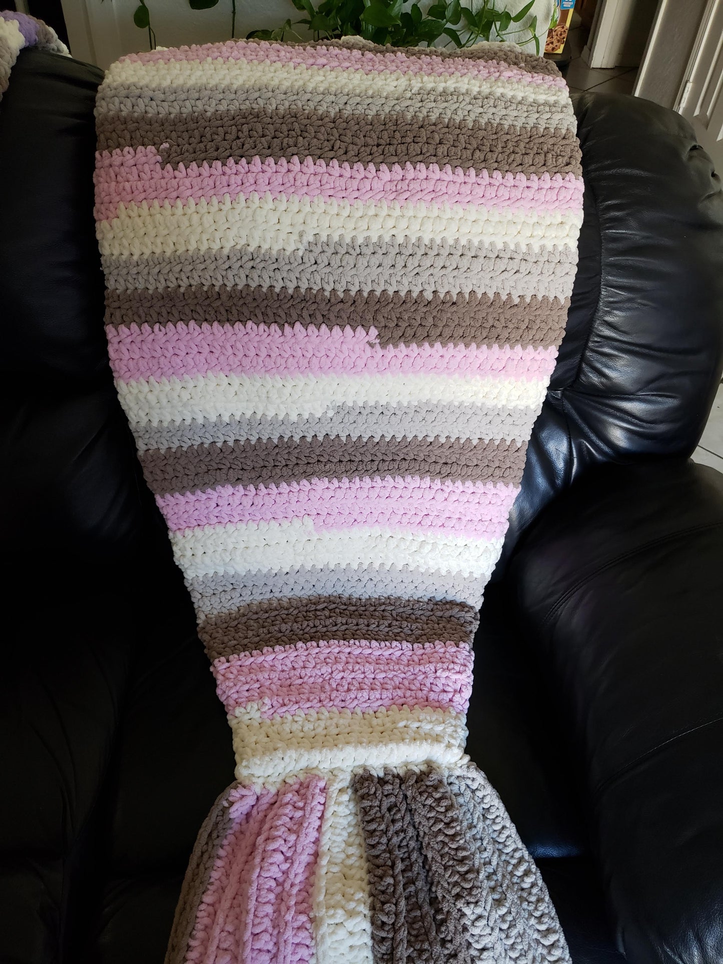 Chunky Crochet Mermaid Tail Blanket Afghan