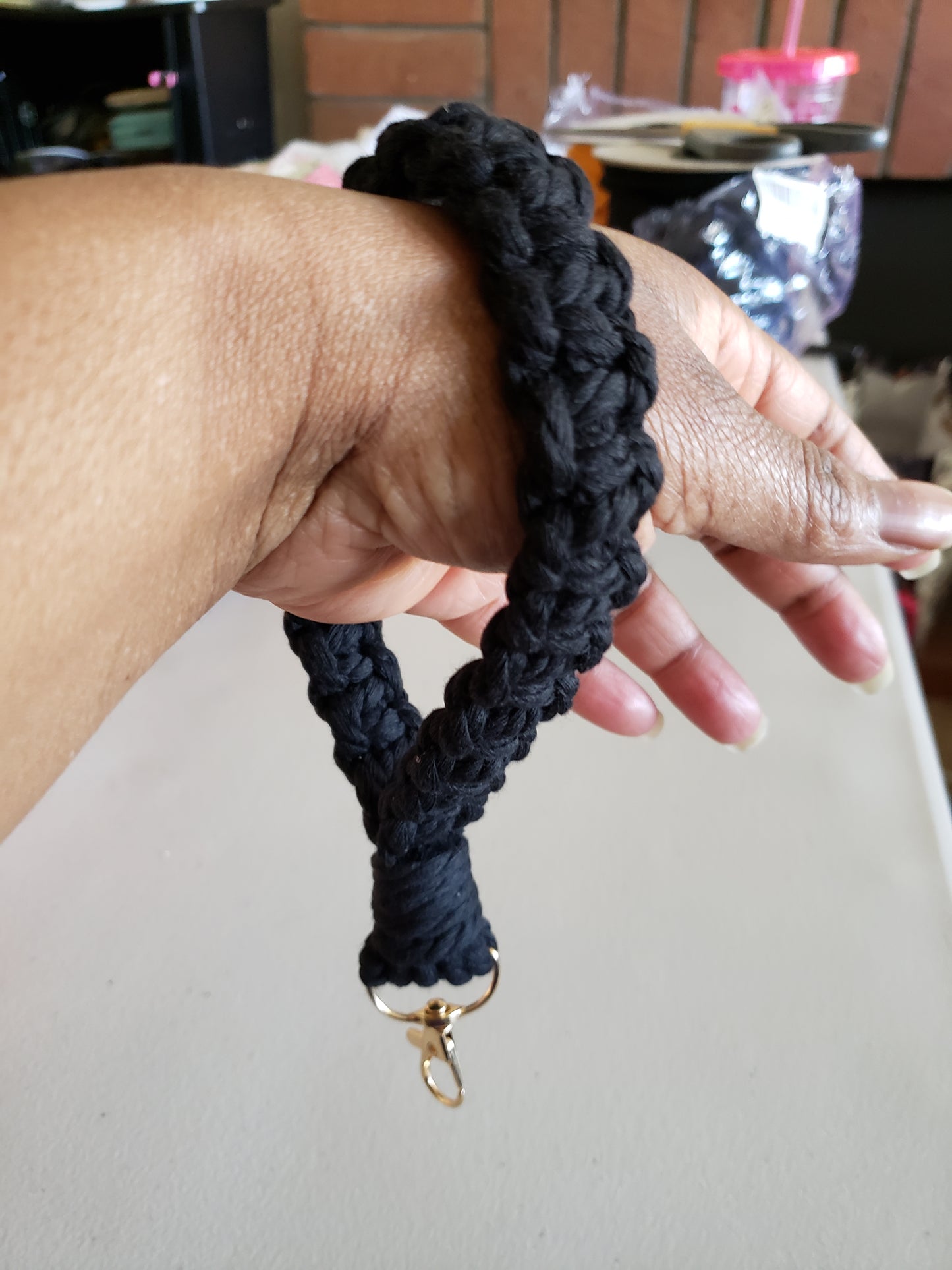 Macrame Wristlet Keychain