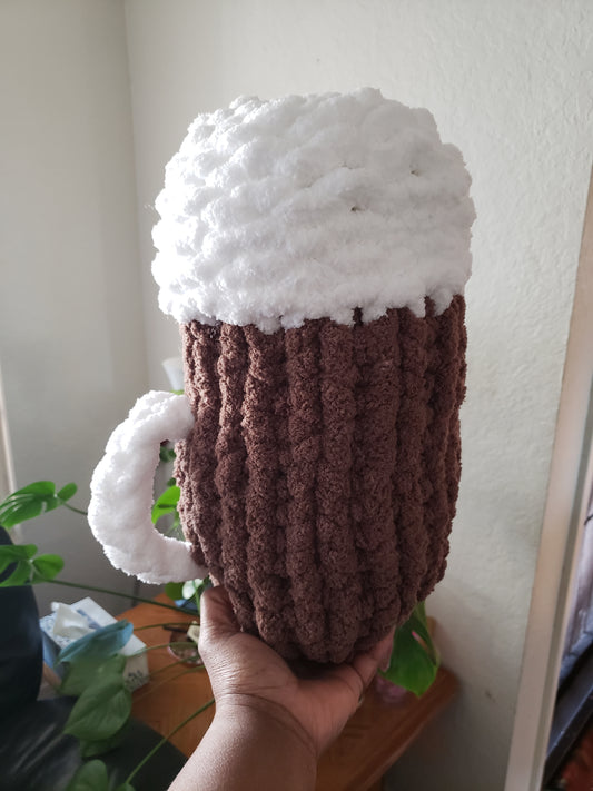 Root Beer Float Mug Plush Pillow