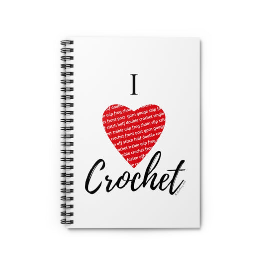 I Heart Crochet Spiral Notebook