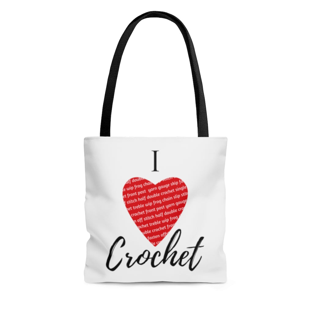 I Heart Crochet Tote Bag