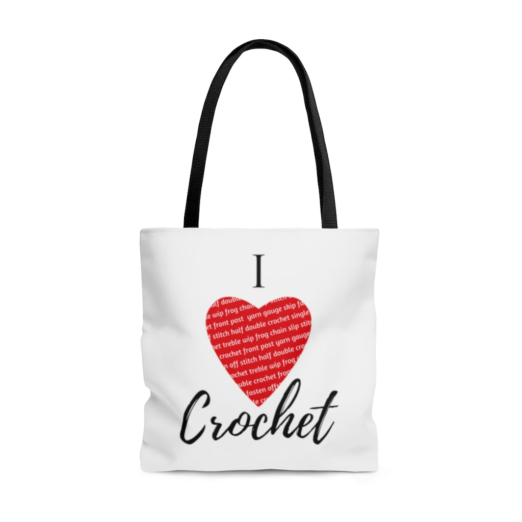 I Heart Crochet Tote Bag